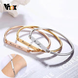 Women's Engrave ID Tag Cuff Bangles Bracelet