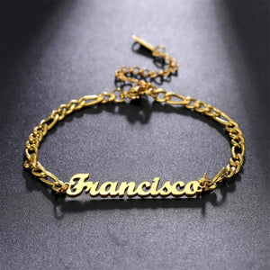 Lemegeton Stainless Steel Name Bracelet Chain Pendant