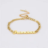 Lemegeton Stainless Steel Name Bracelet Chain Pendant