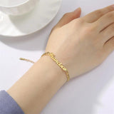 Lemegeton Stainless Steel Name Bracelet Chain Pendant