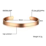 Personalized Rose Cuff Bracelet Coordinate Bangle