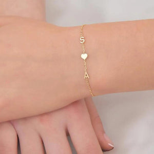 Stainless Steel Letter Bracelet for Women's Jewelry