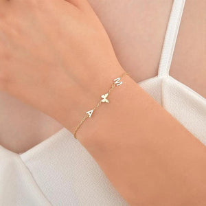 Stainless Steel Letter Bracelet for Women's Jewelry