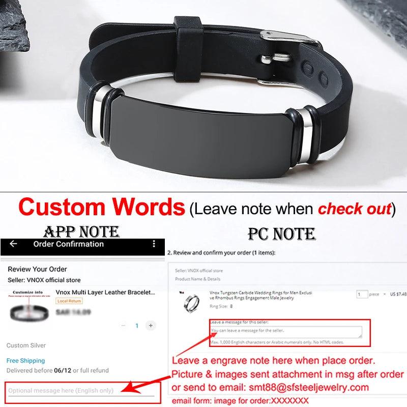 Stainless Steel Bangle Bracelet for Men