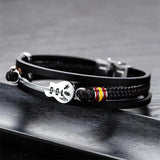 Personalized Stainless Steel Guitar Bracelet for Men