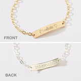 Baby Jewelry Charm Child ID Name Bracelets Stainless Steel Chain Nameplate