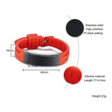 Silicone Sport ID Bracelet with Engraved Name Plate - Unisex Strap