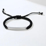 Personalized Braided Rope ID Bracelet for Women