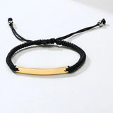 Personalized Braided Rope ID Bracelet for Women