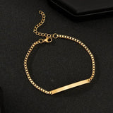 Engrave Name Date Bangle Bracelets Stainless Steel Couple Bracelets