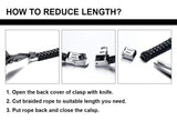 Leather Bracelet Flat Thin Double Chain Link Wrap Wrist Boyfreind Husband