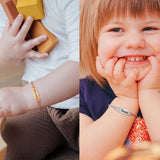 Personalized Baby Bracelet, Heart Stainless Steel Chain, Birthday Gift