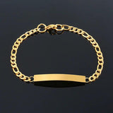 Engrave Name Date ID Bracelet Silver Stainless Steel