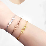 Stainless Steel Chain Name Bracelet Women Jewelry