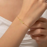 Stainless Steel Chain Name Bracelet Women Jewelry