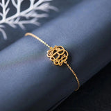 Personalized Monogram Initials Bracelet Stainless Steel Bijoux Femme