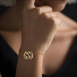 Personalized Monogram Initials Bracelet Stainless Steel Bijoux Femme