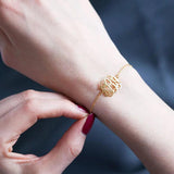 Personalized Monogram Initials Bracelet Stainless Steel Bijoux Femme