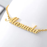Stainless Steel Personalized Crown Name Bracelet for Women