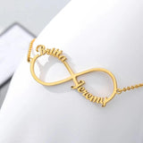 Stainless Steel Personalized Crown Name Bracelet for Women