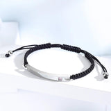 Personalized Couple Bracelets Stainless Steel Engrave ID Bar Anniversary Gift
