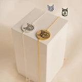 Engraved Pet Photo Bracelet for Women Stainless Steel Cat Dog Name Jewelry