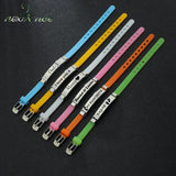 Personalized Nameplate Bracelet Stainless Steel ID Luminous Adjustable Gift