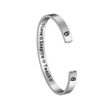 Custom Engraved Name Bracelet Stainless Steel Adjustable Bangle Gift