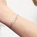 Dainty Name Chain Bracelets Personalized Jewelry Stainless Steel
