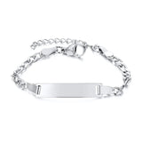 Baby Name Bracelet Stainless Steel Carousel Toddler Adjustable Chain Bracelets