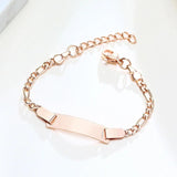 Baby Name Bracelet Stainless Steel Carousel Toddler Adjustable Chain Bracelets