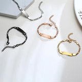 Baby Name Bracelet Stainless Steel Carousel Toddler Adjustable Chain Bracelets