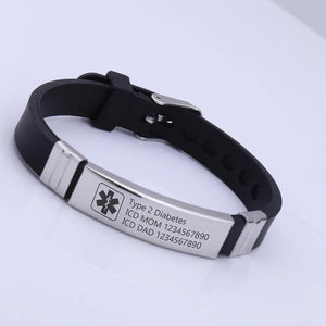 Heart Disease & Diabetes Patients Medical ID Bracelet