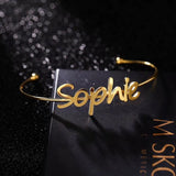 Custom Name Nameplate Cuff Bracelet Stainless Steel Jewelry