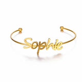 Custom Name Nameplate Cuff Bracelet Stainless Steel Jewelry