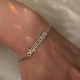Personalized Name Bracelet Cuban Chain Bangle for Women