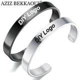 Customizable Stainless Steel Bracelet for Women with Engraving