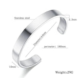 Customizable Stainless Steel Bracelet for Women with Engraving