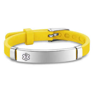 Kids Medical Alert ID Bracelet - Adjustable Silicone ICE SOS Bangle
