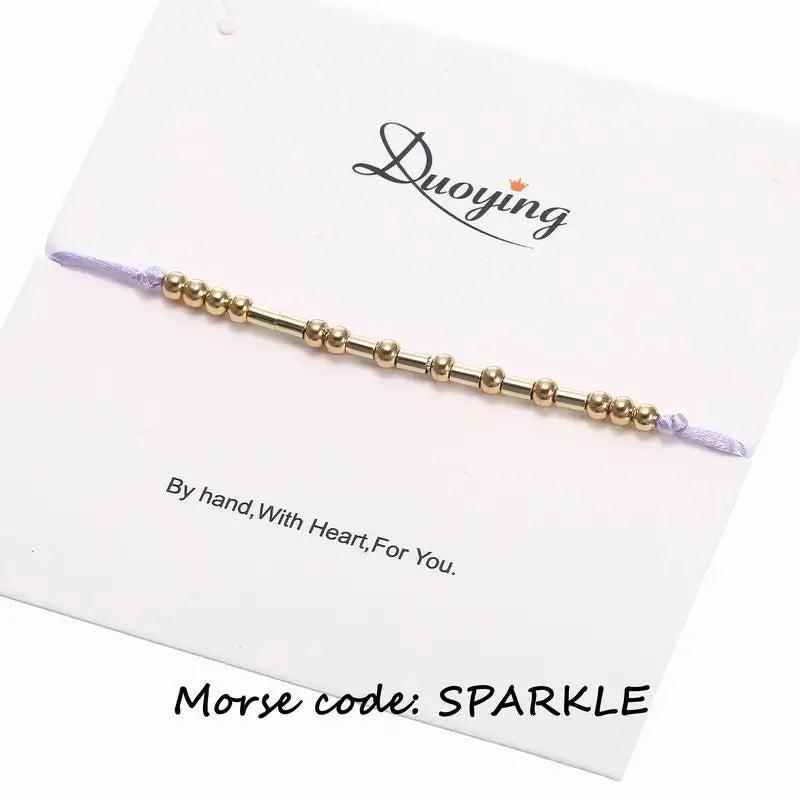 Morse Code Bracelet Personalized Hidden Message Gift for Women
