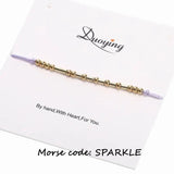 Morse Code Bracelet Personalized Hidden Message Gift for Women