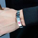 Personalized Stainless Steel Medical Alert ID Band Bracelet