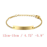 Personalized Baby Bracelet Stainless Steel ID Letter Kids Jewelry