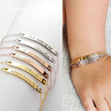 Personalized Baby Bracelet Stainless Steel ID Letter Kids Jewelry