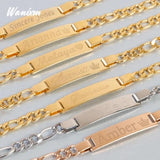 Personalized Baby Bracelet Stainless Steel ID Letter Kids Jewelry