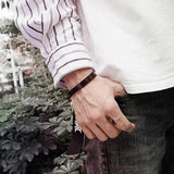 Stainless Steel Engraved Bracelet Rose Gold/Silver Bangle