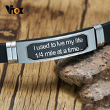 12mm Stainless Steel ID Bangle with Adjustable Silicone Band