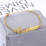 Personalized Name Bracelet Stainless Steel Chain Letter Jewelry Birthday Gift
