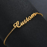 Personalized Name Bracelet Stainless Steel Chain Letter Jewelry Birthday Gift