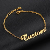 Personalized Name Bracelet Stainless Steel Chain Letter Jewelry Birthday Gift